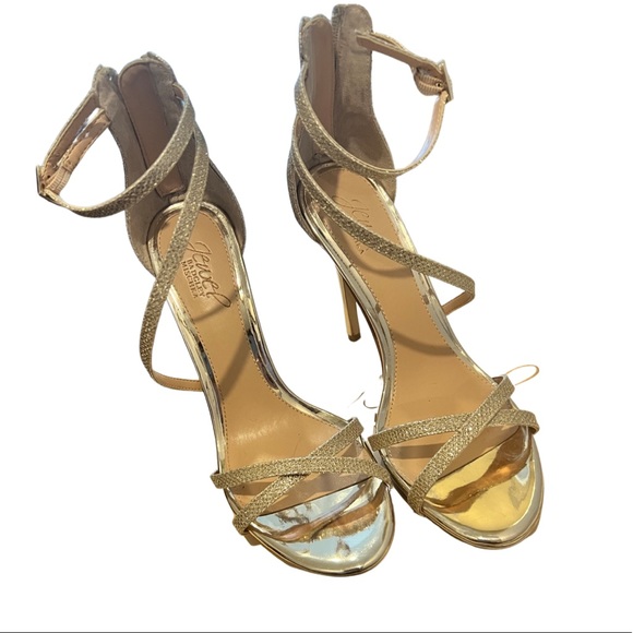 Badgley mischka strappy Gold sandals - Picture 2 of 4